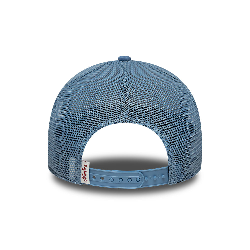New Era Kinder 9FORTY A-Frame Trucker Cap - Oval Patch - Eisblau-Schieferblau