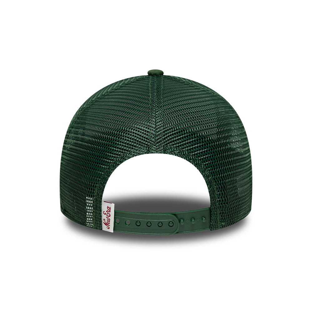 New Era Kinder 9FORTY A-Frame Trucker Cap - Oval Patch - Dunkelgrün-Helles Grün