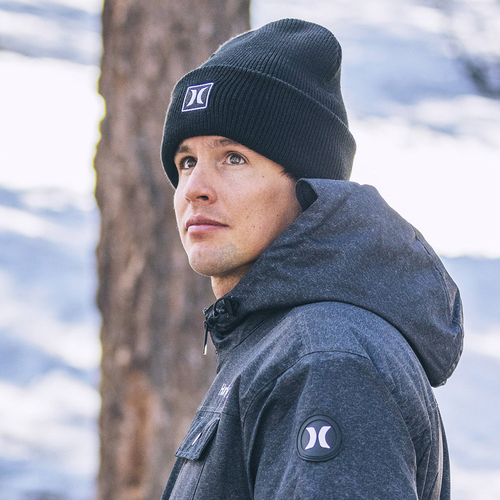 Hurley Square Icon Cuff 2.0 Beanie Mütze - Schwarz
