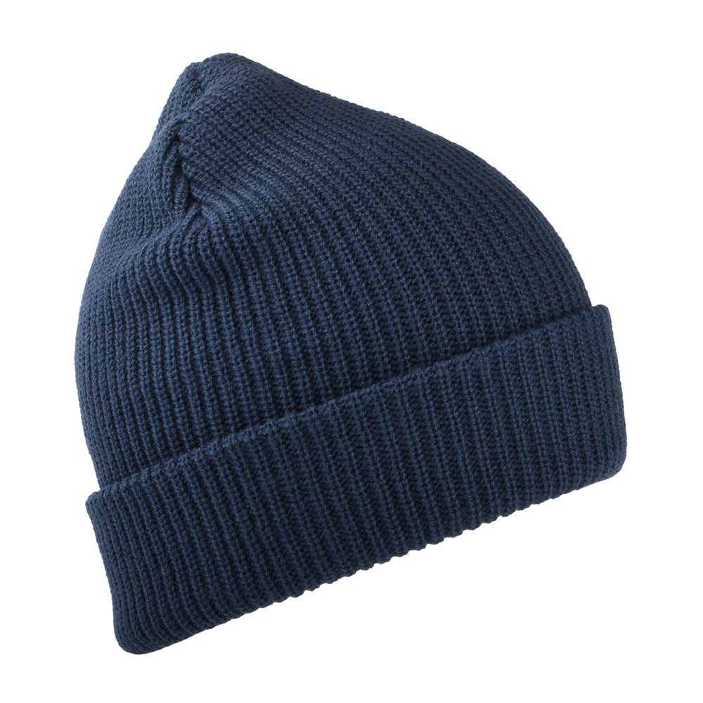 Brixton Heist Beanie Mütze mit Umschlag - Dunkles Denim