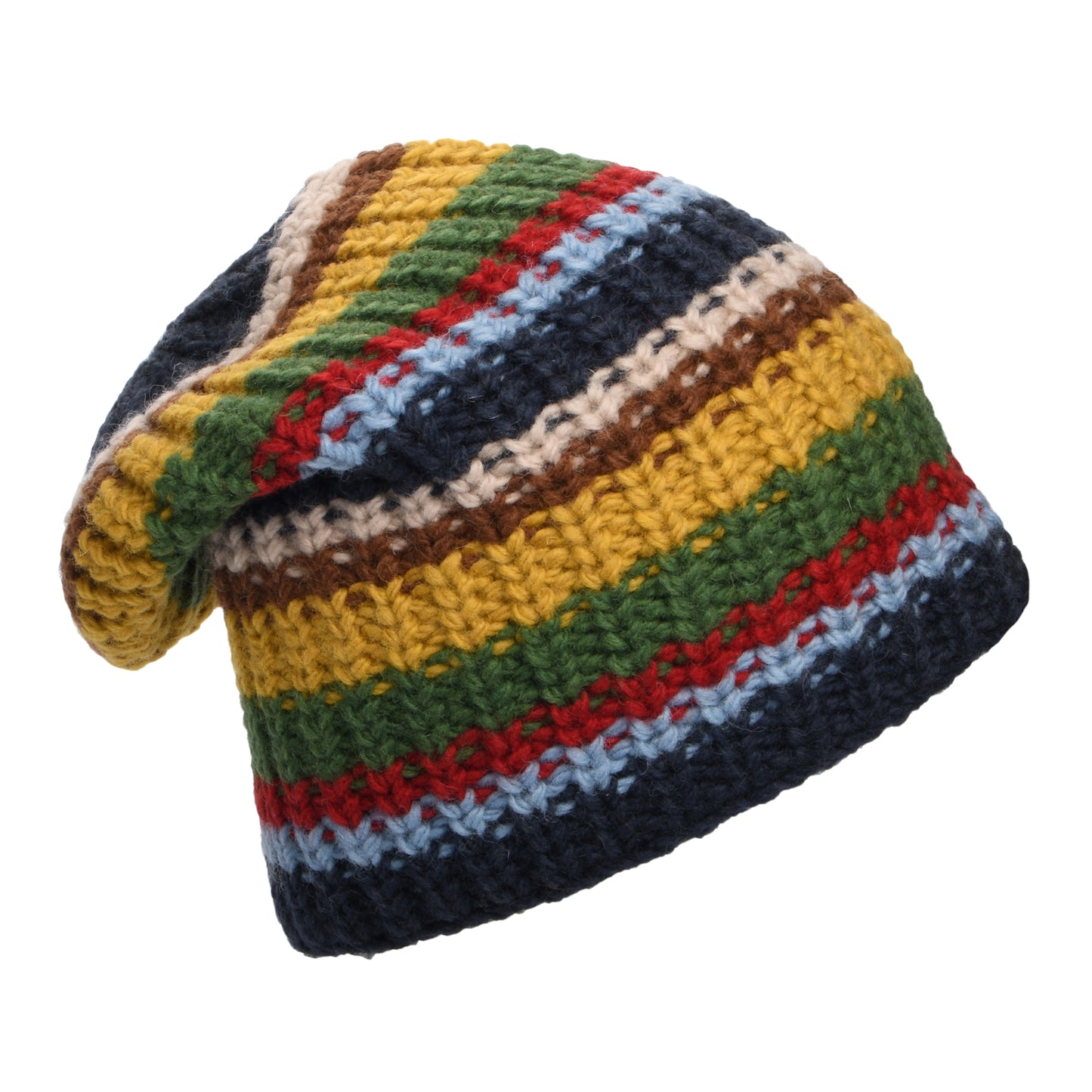 Kusan Cardi Beanie Mütze Floppy - Blau-Gelb