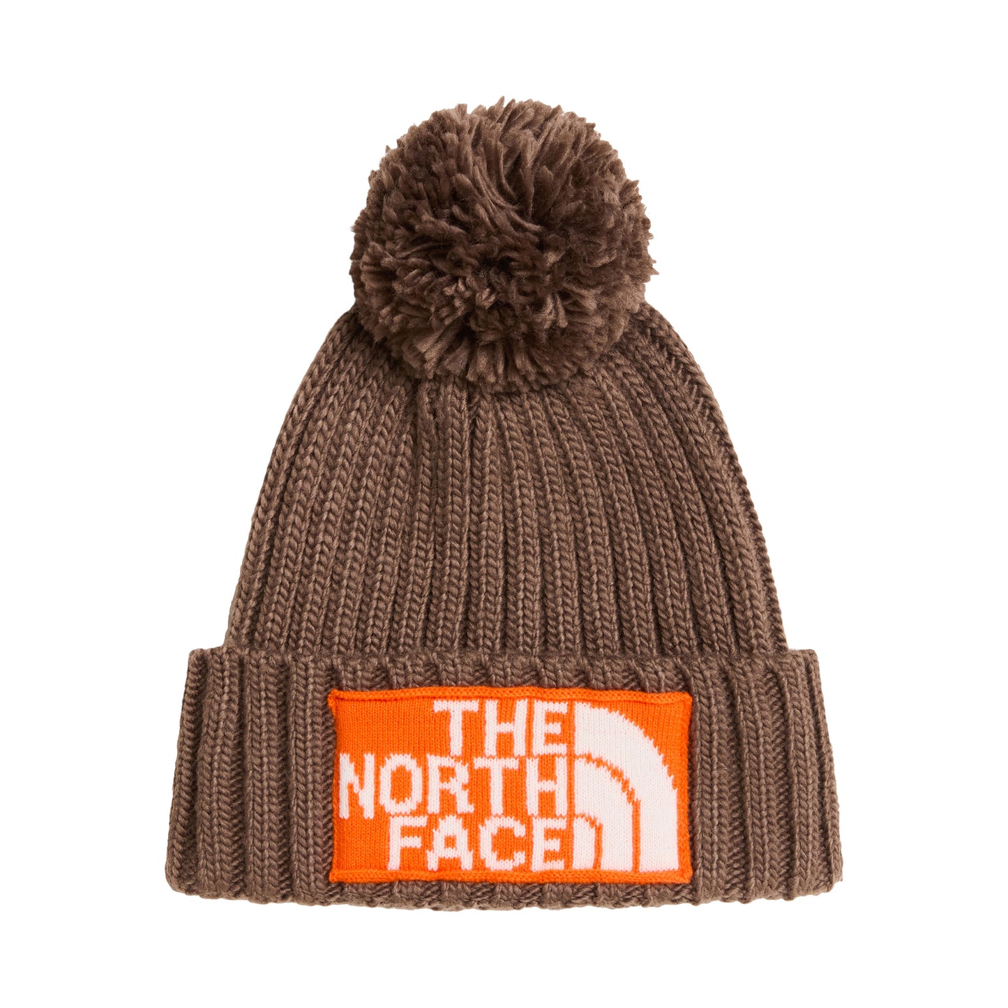 The North Face Heritage Ski Tuke Recycled Bommelmütze - Rauchbraun-Orange
