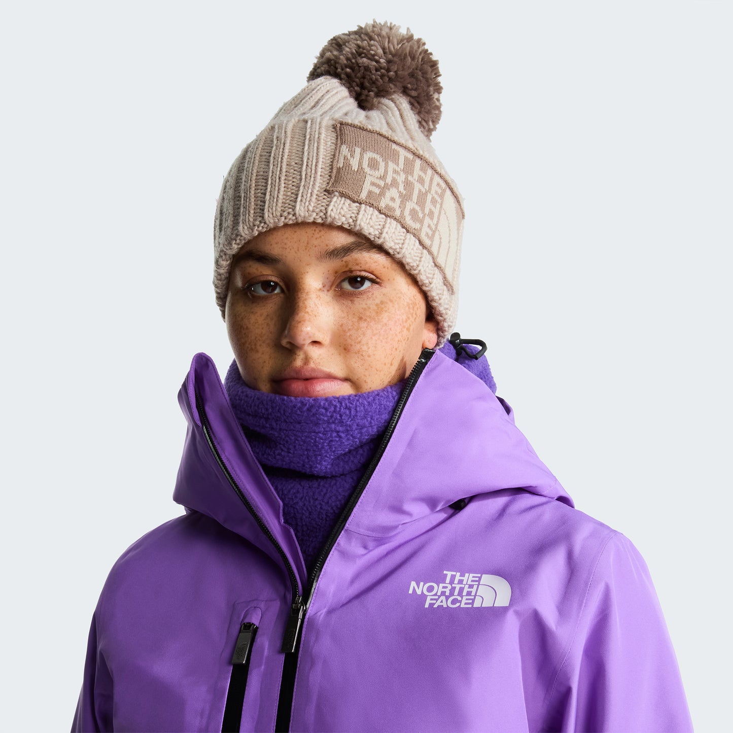 The North Face Heritage Ski Tuke Recycled Bommelmütze - Beige-Taupe