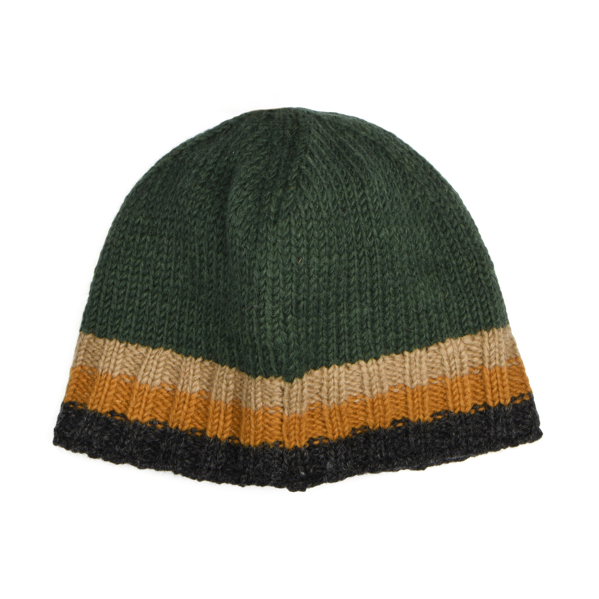 Kusan Hi Rib Beanie Mütze - Grün-Kamel