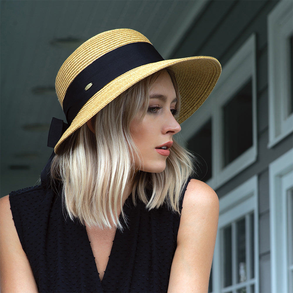 Scala Strohhut mit Ripsband-Hutband - Natur