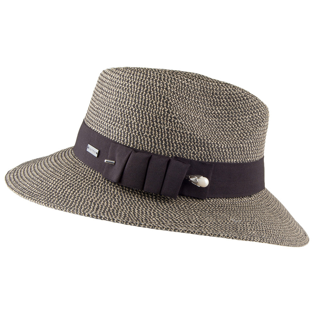 Betmar Ellery Safari Fedora Hut - Braun-Mix