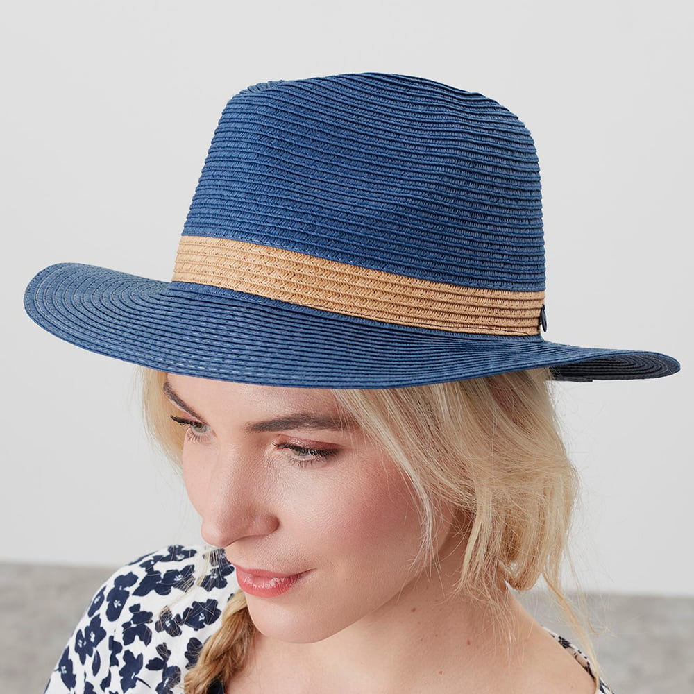 Joules Dora Sommer Fedora Hut - Marineblau