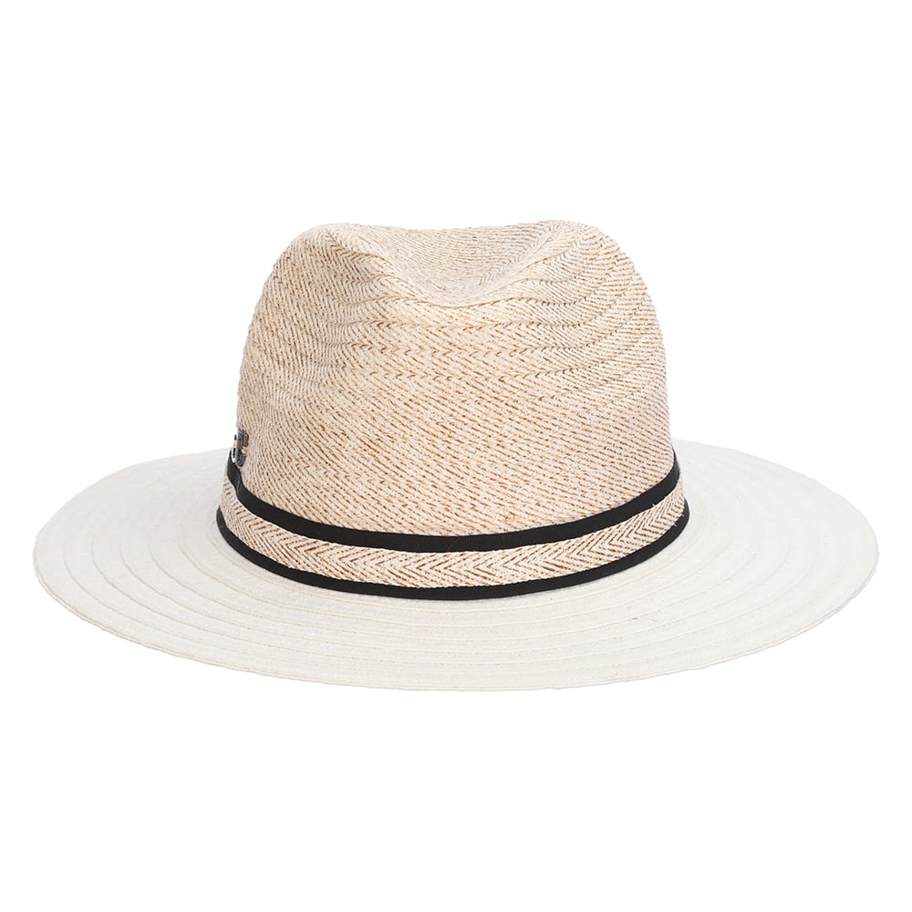 Callanan Bobbi Paper Braid Safari Fedora Hut - Weiß