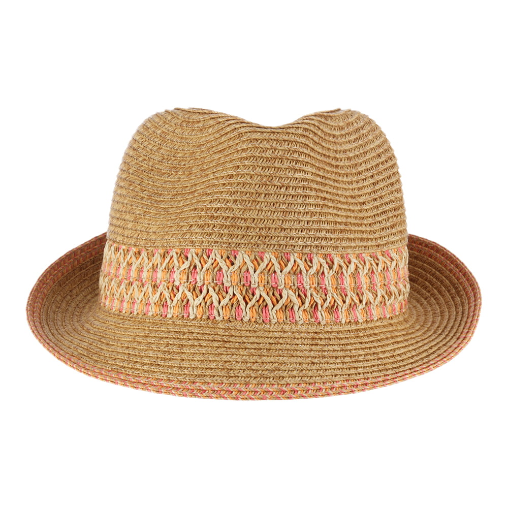 Scala Paper Braid Trilby Hut - Natur-Pink