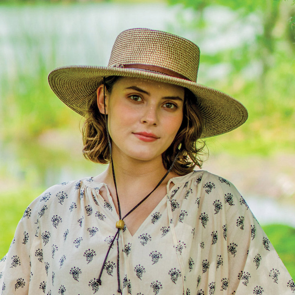 Scala Bruges Kreissäge Hut aus geflochtenem Papier - Braun