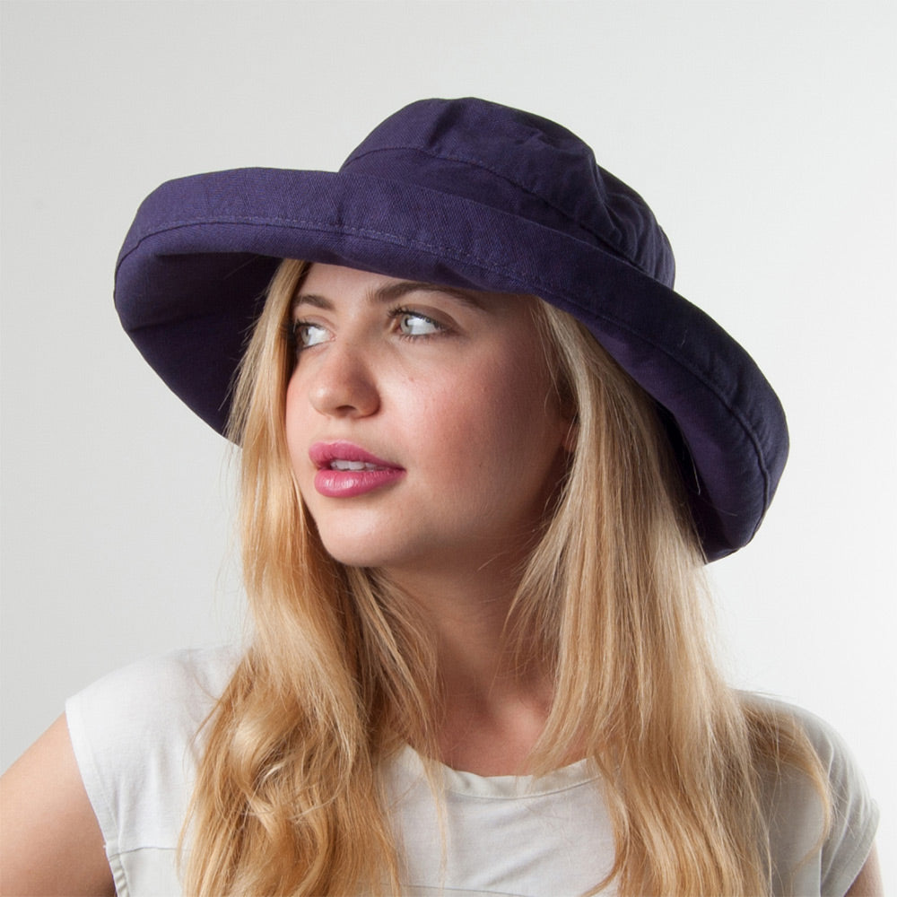 Scala Lanikai Packbarer Sonnenhut - Marineblau