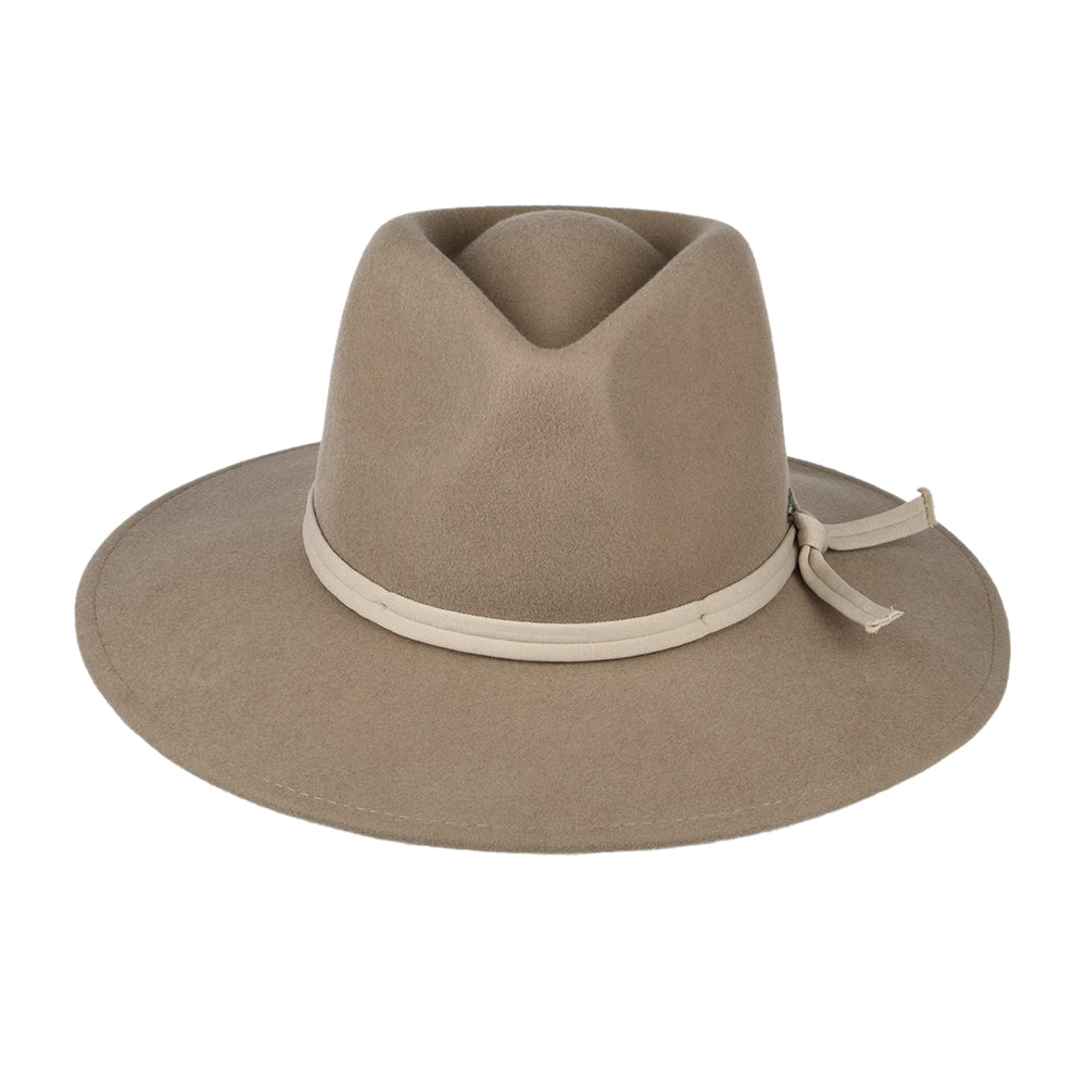 Brixton Joanna Knautschbarer Fedora Hut aus Wollfilz - Kamel-Beige