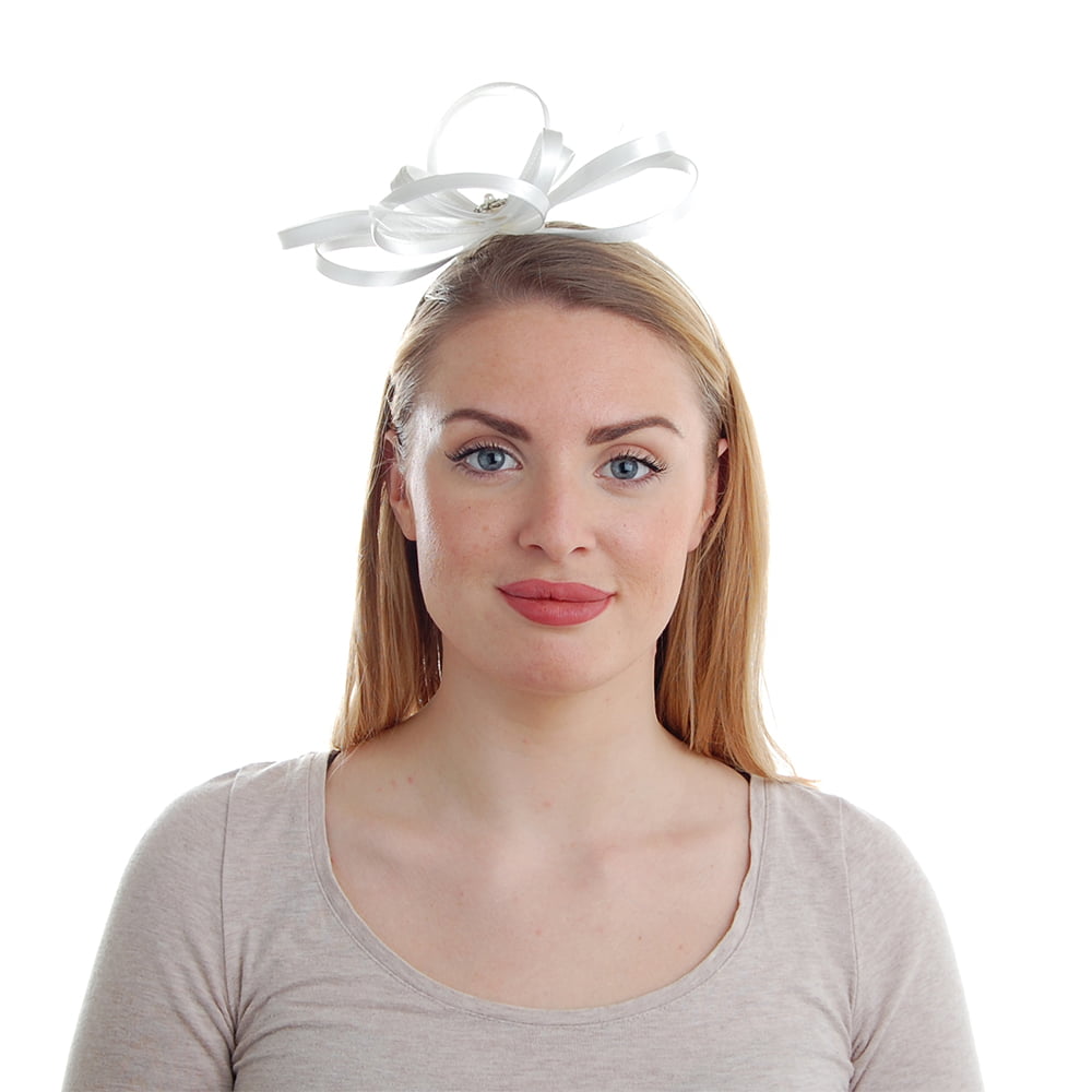 Failsworth Fascinator aus Satin - Elfenbein
