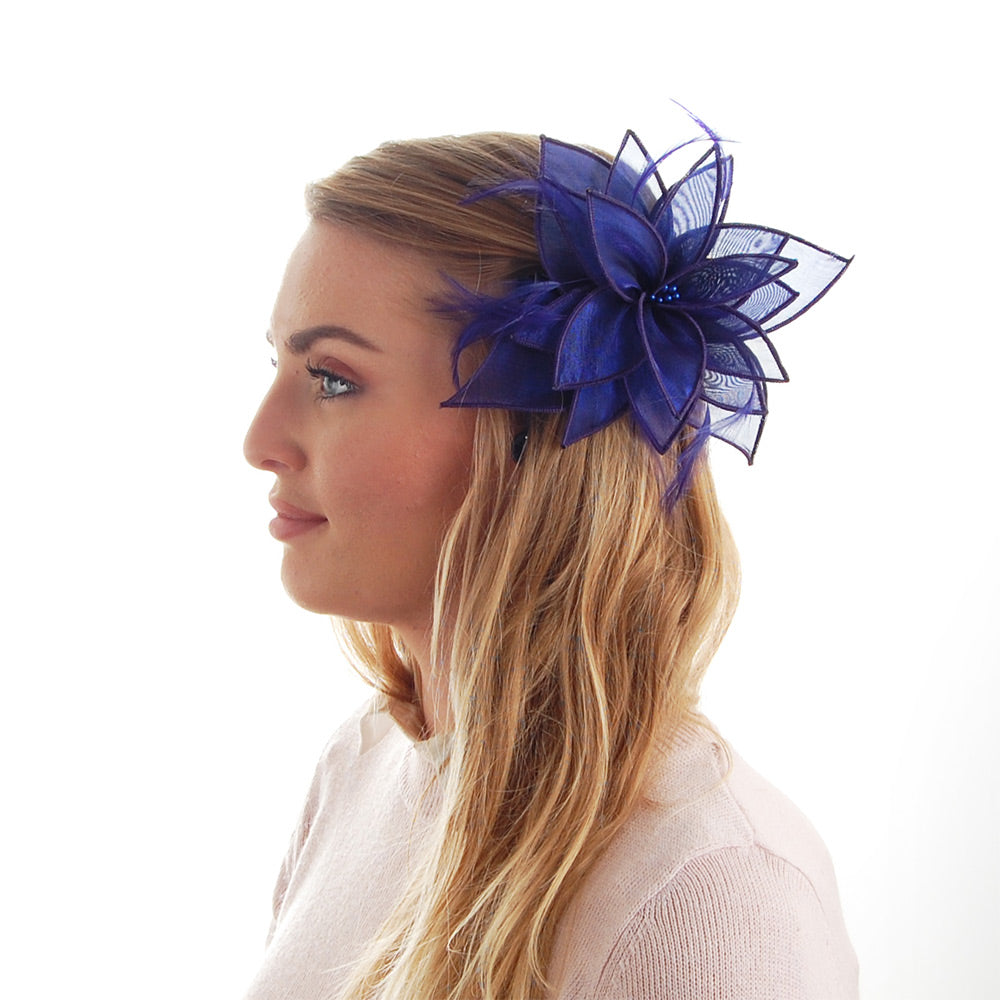 Failsworth Lily Clip-On Fascinator aus Organza - Blau