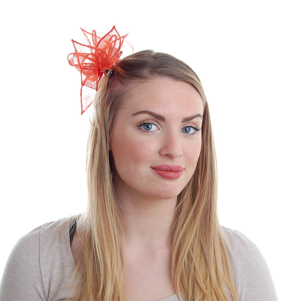 Failsworth Wendy Clip-On Blumen Fascinator - Orange