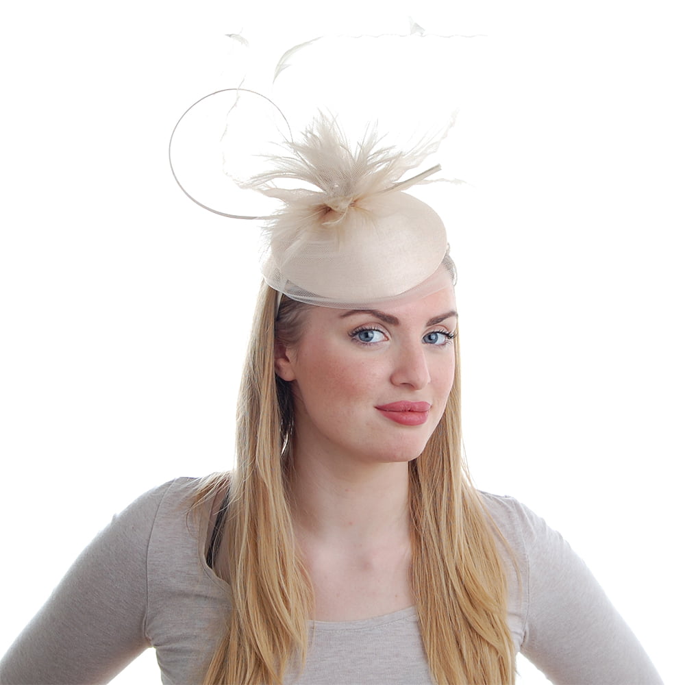 Failsworth Aubrey Tüll Pillbox Fascinator - Champagner