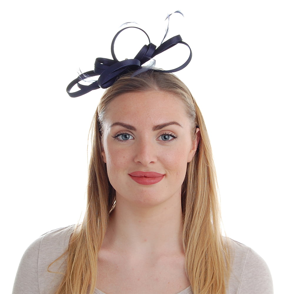 Failsworth Fascinator aus Satin - Marineblau
