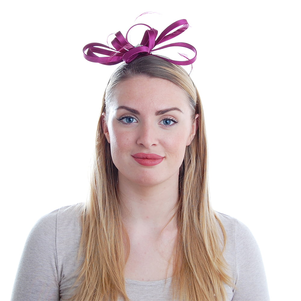 Failsworth Fascinator aus Satin - Beerenfarben