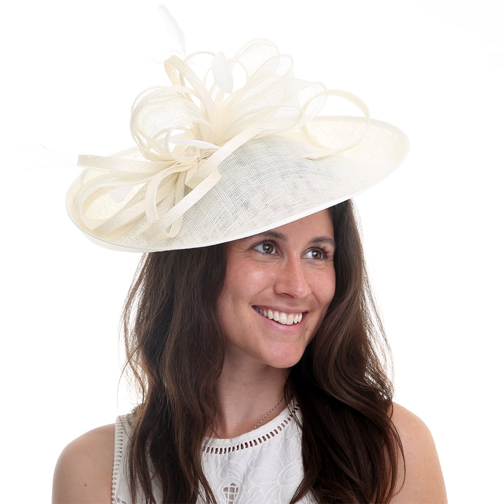 Jane Anne Designs Molly Scheiben Fascinator - Elfenbein