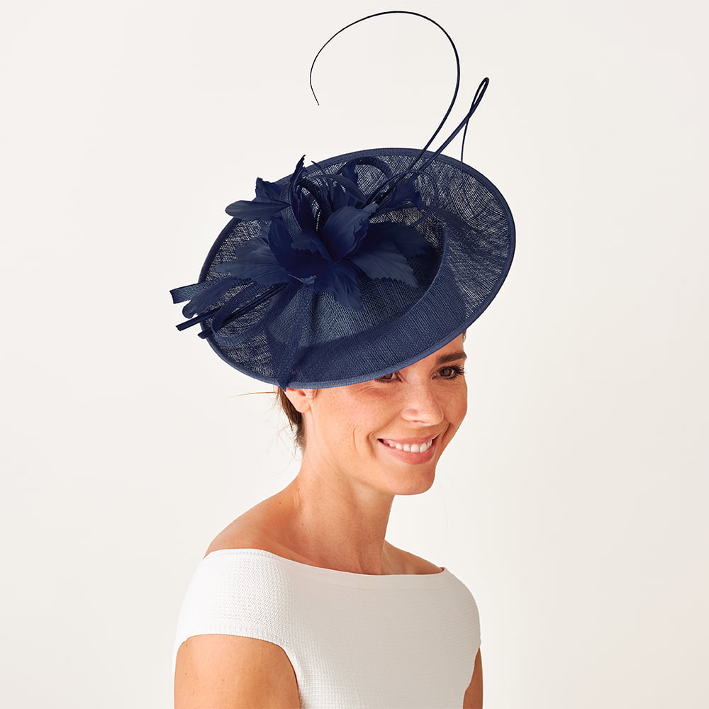 Failsworth Constance Scheiben Fascinator - Marineblau
