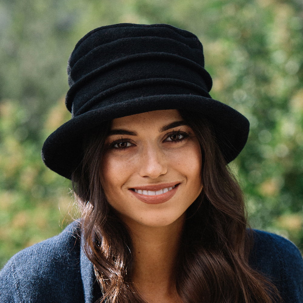 Scala Tula Glockenhut aus Wolle - Schwarz