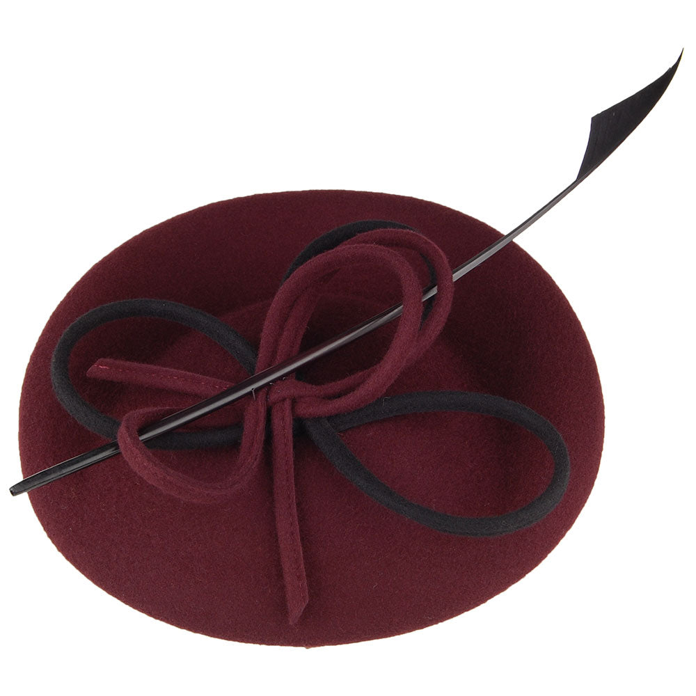 Whiteley Arwyn Disc Fascinator - Maulbeere