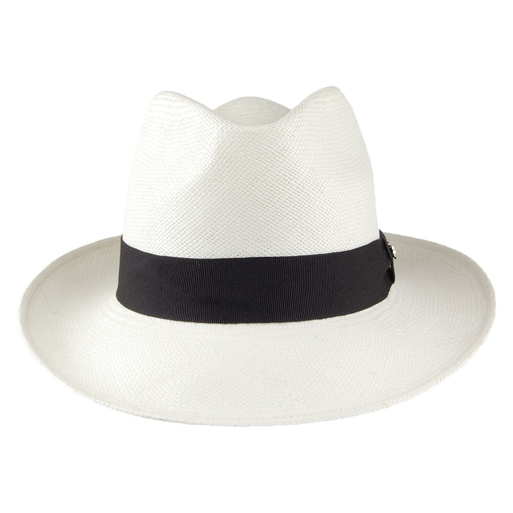 Whiteley Good Wood Panama Fedora Hut - Perlweiß