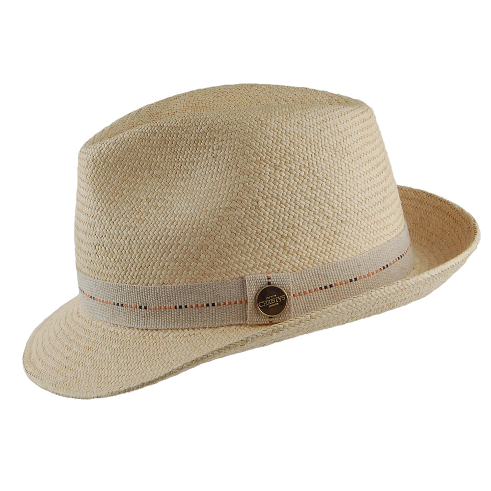 Christys Cuenca Hardy Panama Trilby Hut aus Stroh - Natur