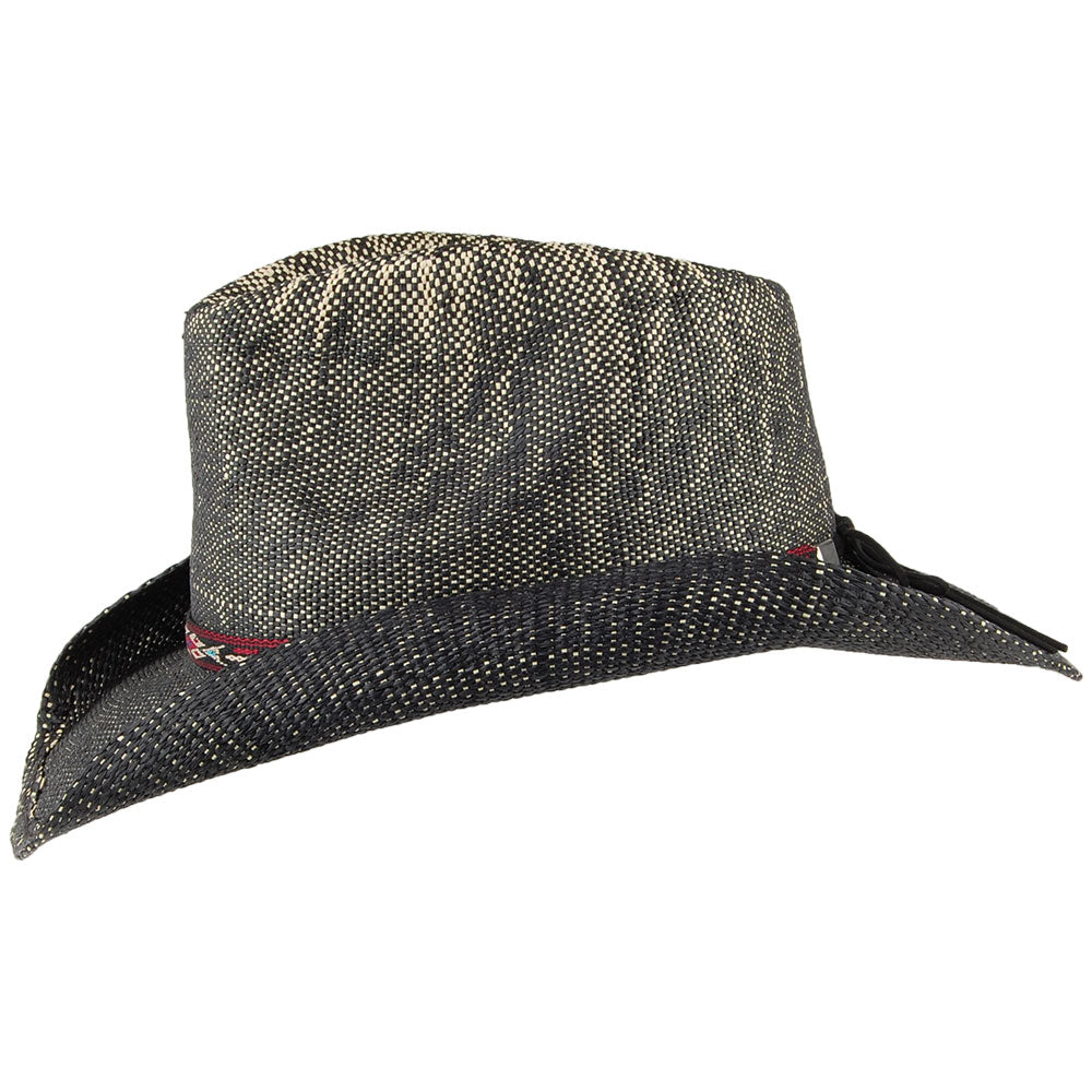 Dorfman Pacific Amarillo Western Cowboy Hut aus Toyo Stroh - Schwarz