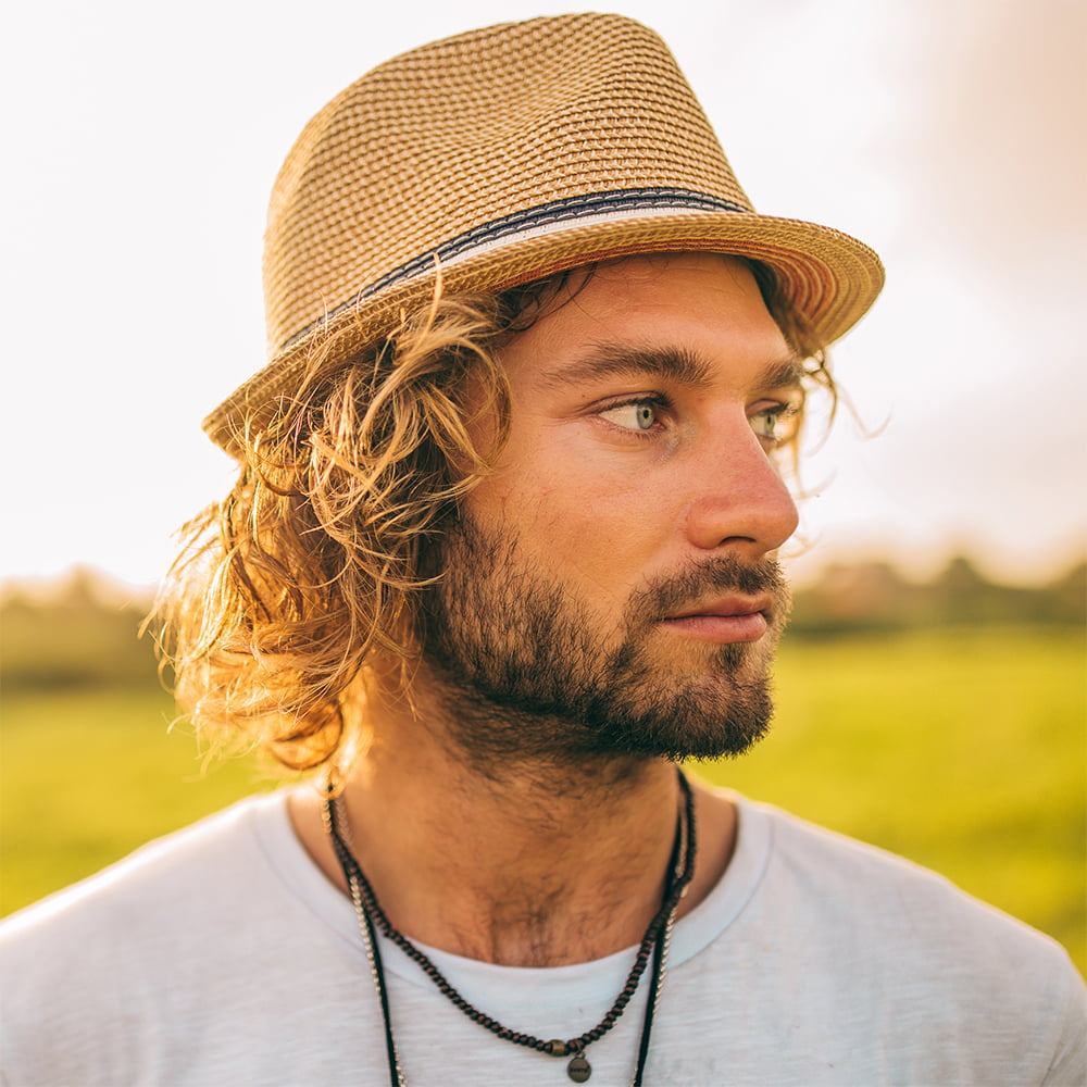 Barts Fluoriet Sommer Trilby Hut - Natur