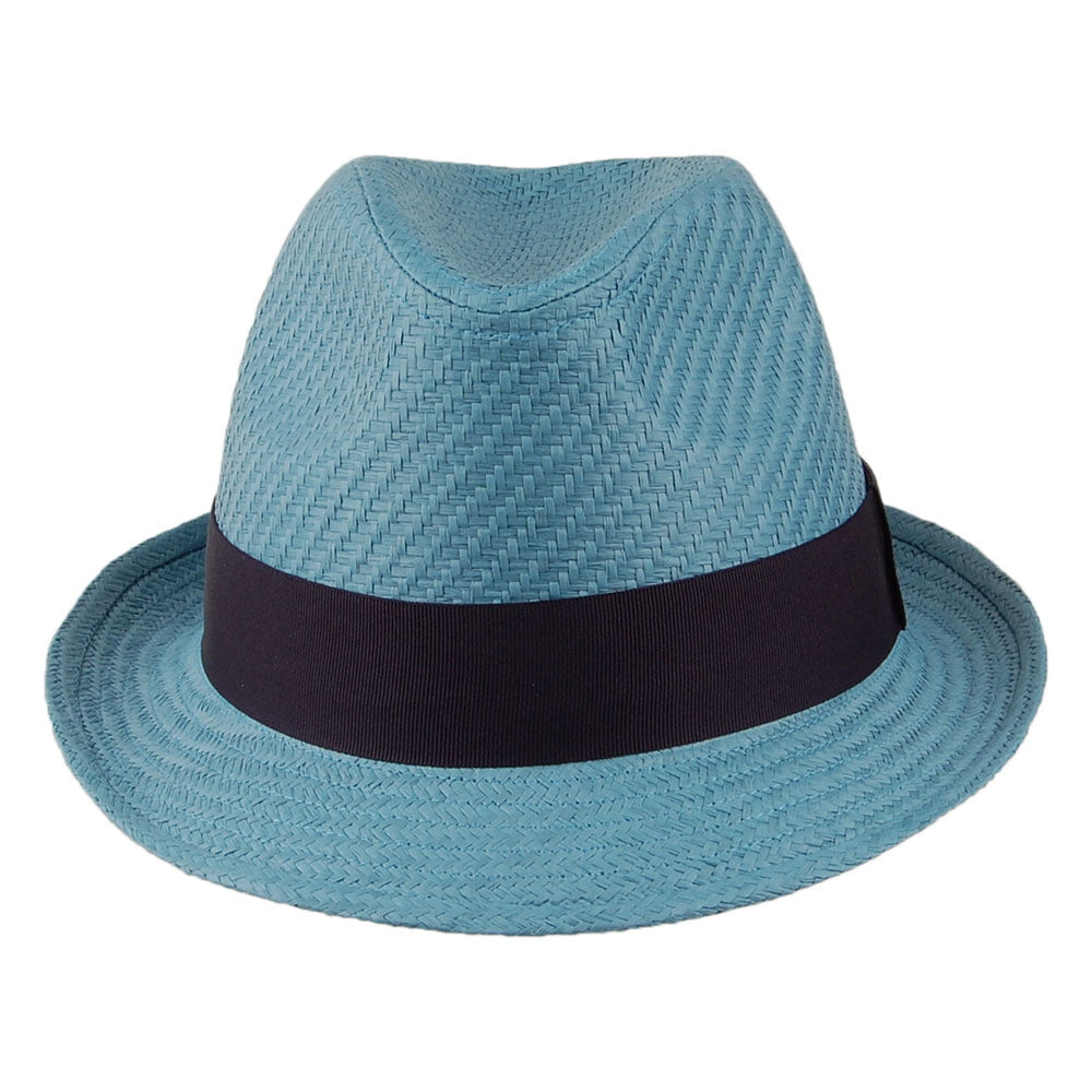 Failsworth Trilby Hut aus Stroh - Blau
