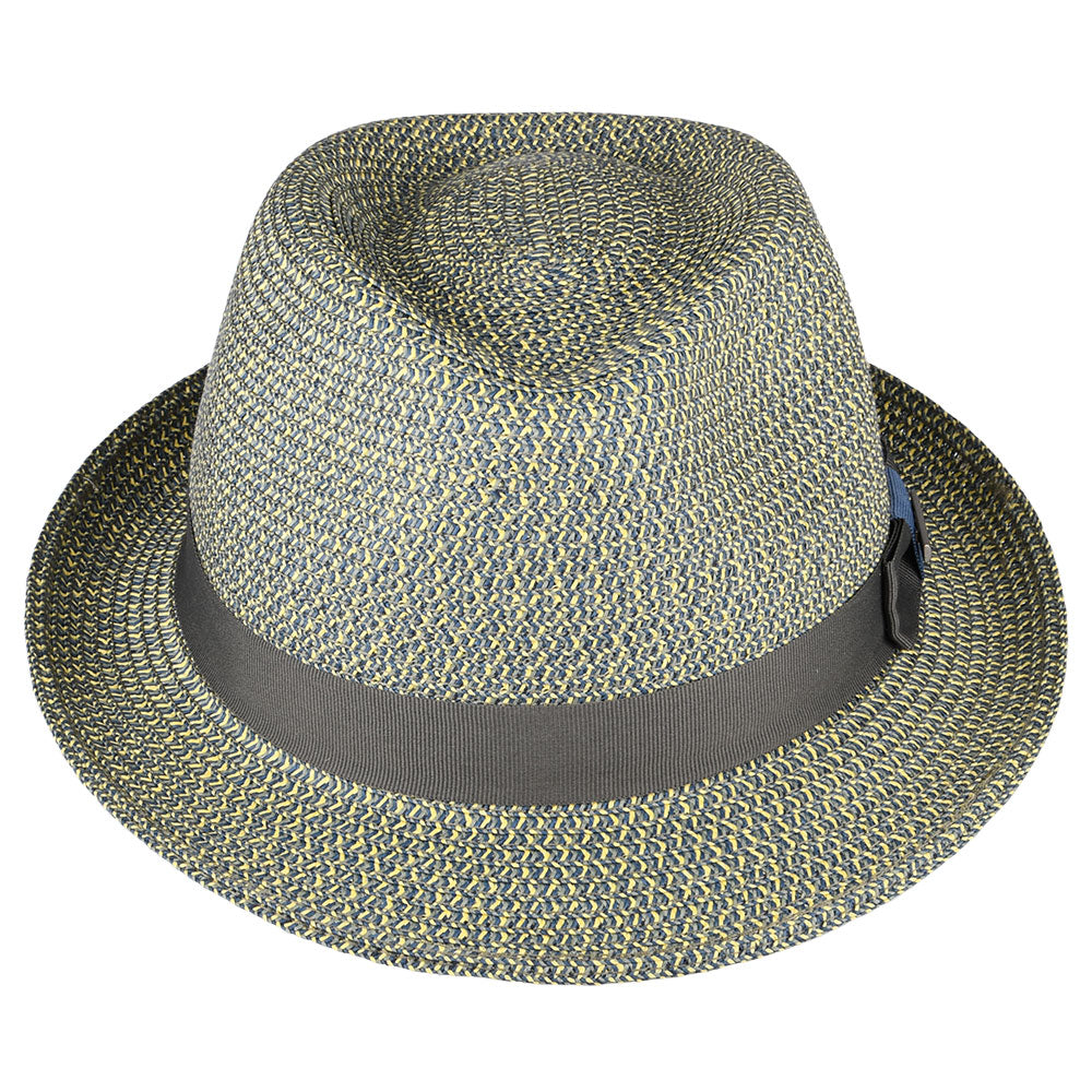 Stetson Fairbanks Trilby Hut aus Toyo Stroh - Blau-Mix