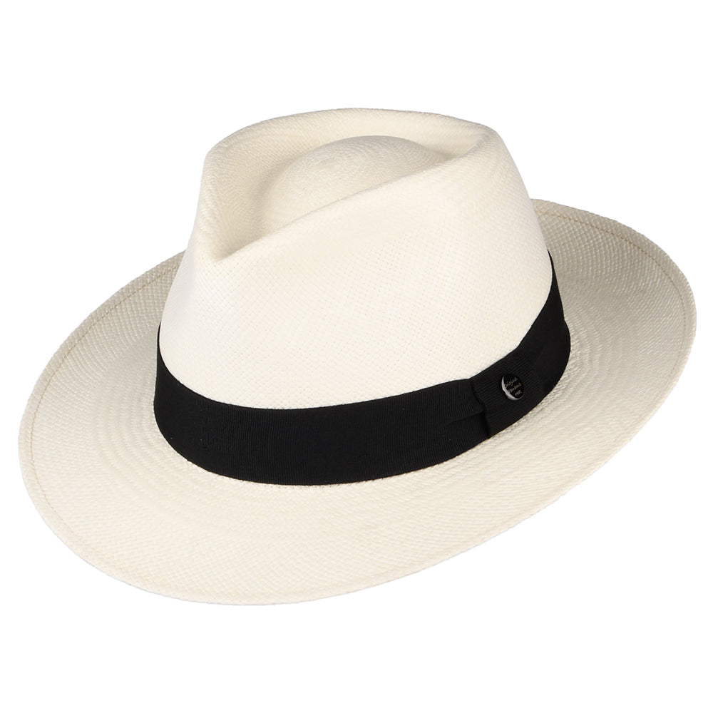 City Sport Teardrop Panama Fedora Hut - Perlweiß