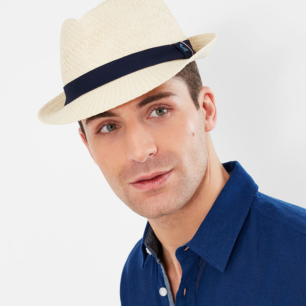 Joules Halstow Trilby Hut aus Toyo Stroh - Sand