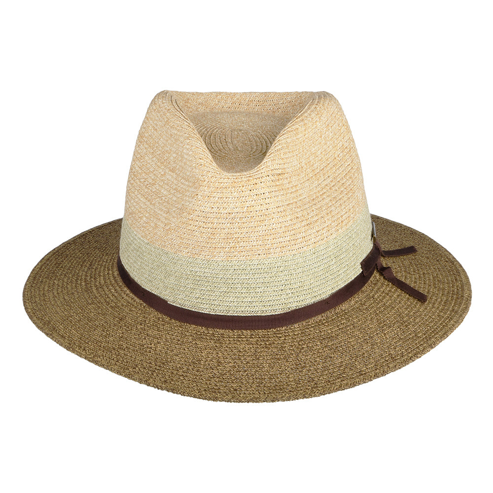 Stetson Traveller Fedora Hut dreifarbig - Beige-Braun