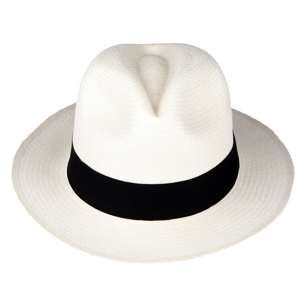 Jaxon & James Clasico Panama Fedora Hut - Perlweiß