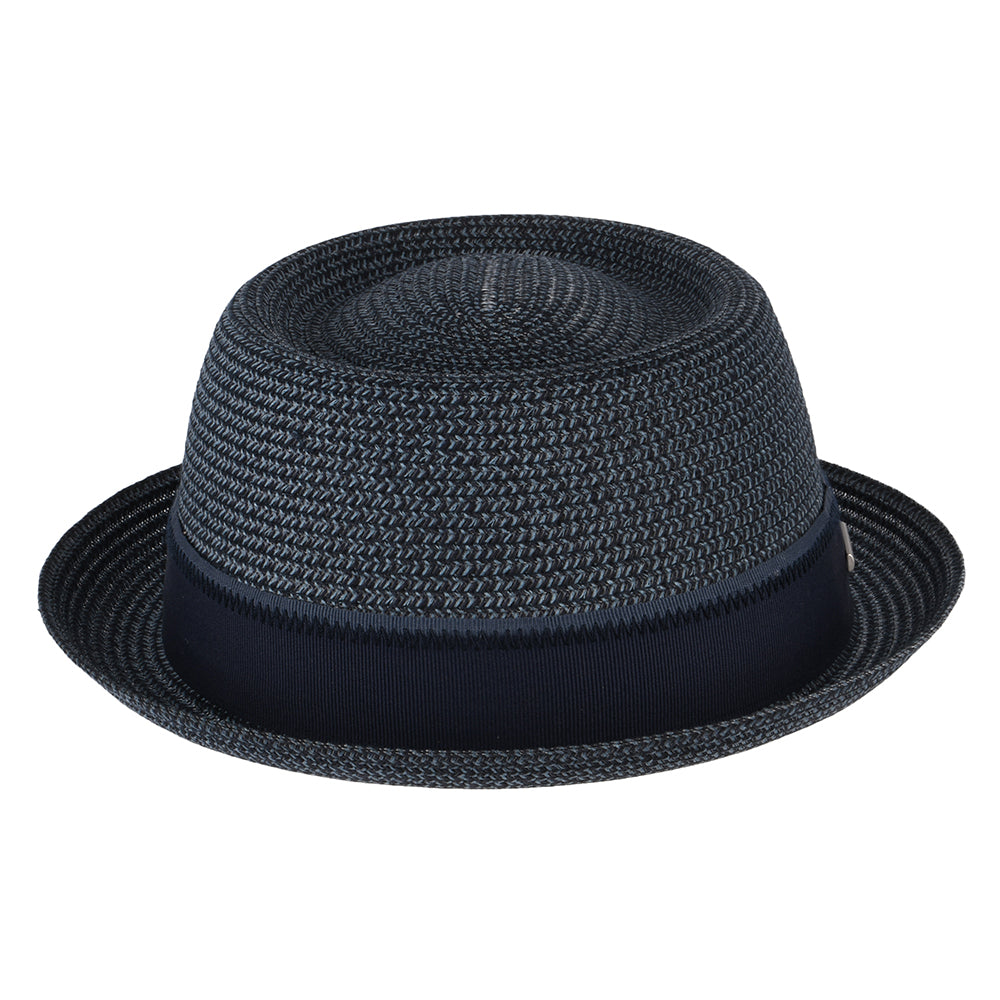 Stetson Pork Pie Hut aus Toyo Stroh - Blau