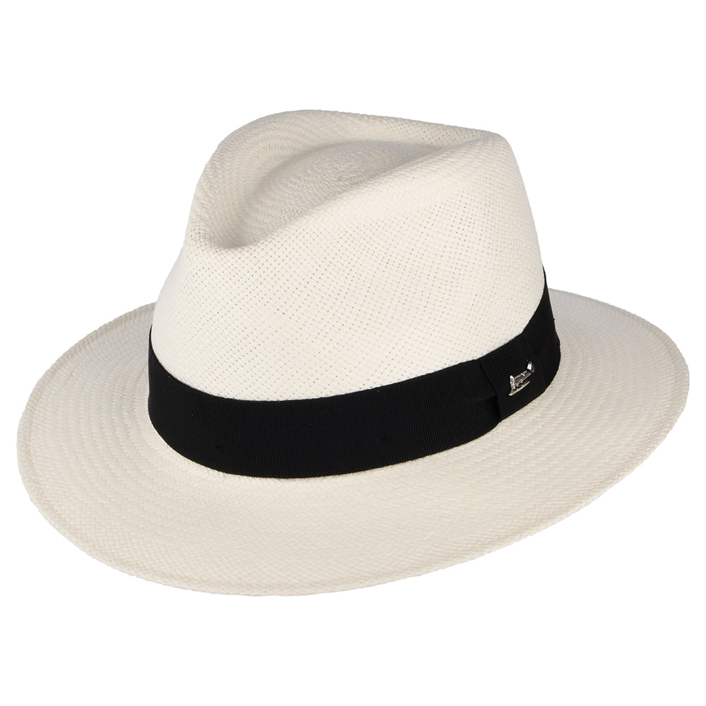 Whiteley Sandown Panama Fedora Hut - Perlweiß