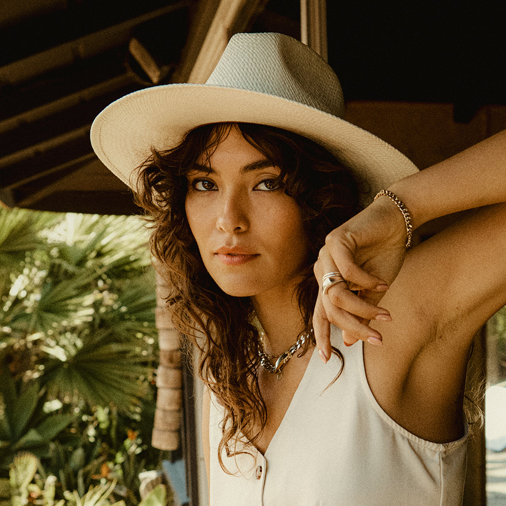 Brixton Cohen Cowboy Hut aus Toyo Stroh - Natur