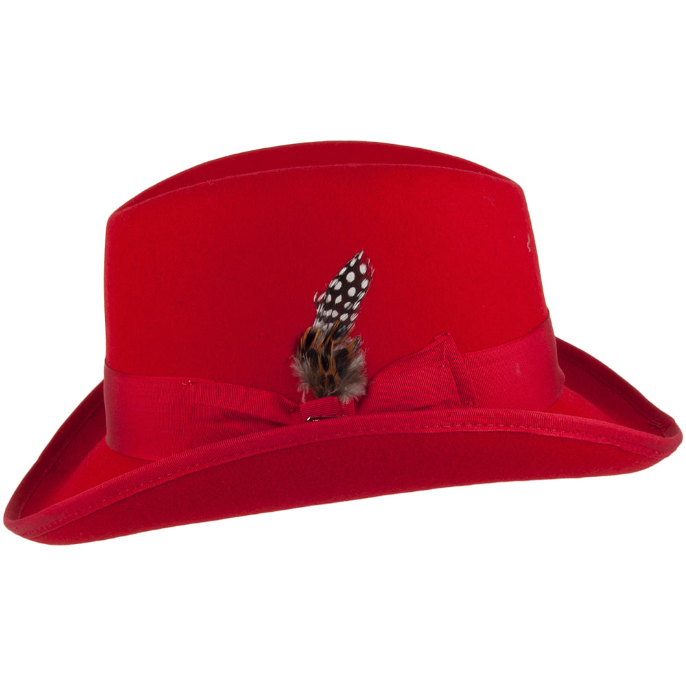 Stacy Adams Homburg Hut aus Wollfilz - Rot