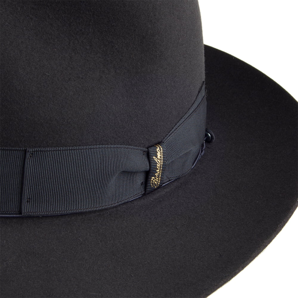 Borsalino Avalon Fedora Hut aus Haarfilz - Anthrazit