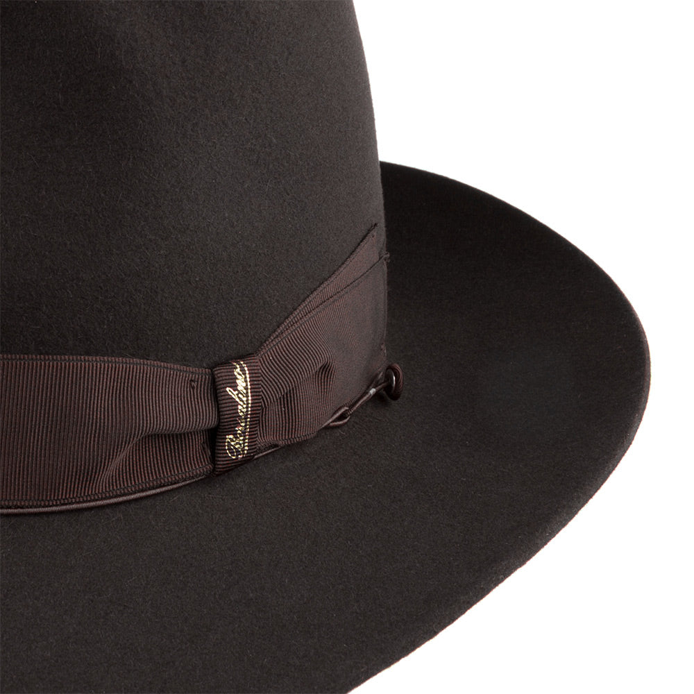 Borsalino Avalon Fedora Hut - Dunkelbraun