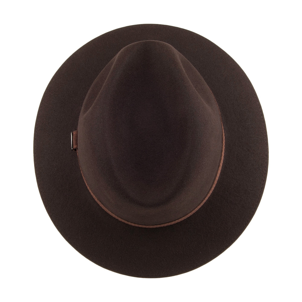 Borsalino Crushable Safari Fedora Haarfilzhut - Braun