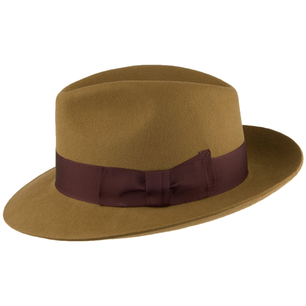 Denton Mayfair Fedora aus Wollfilz - Senfgelb
