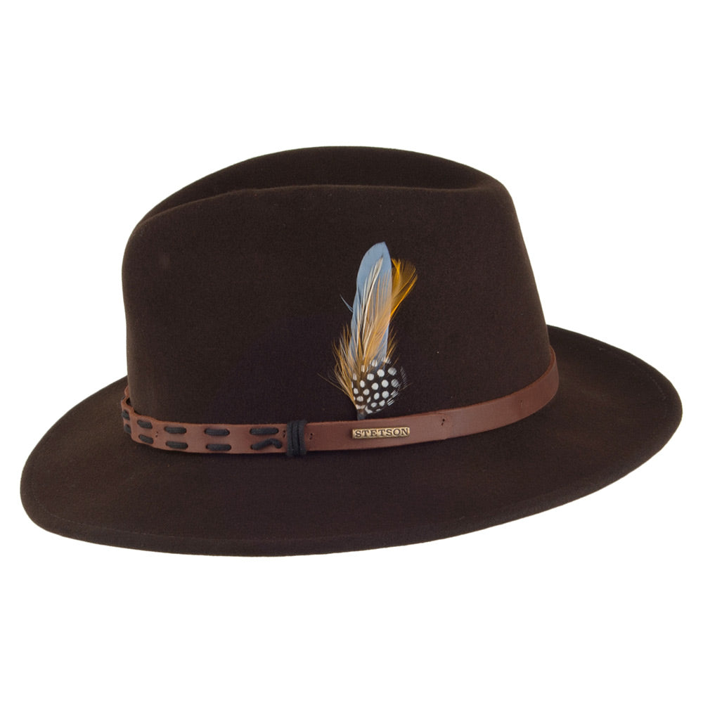 Stetson Traveller Safari Fedora Hut aus Vita-Filz - Braun