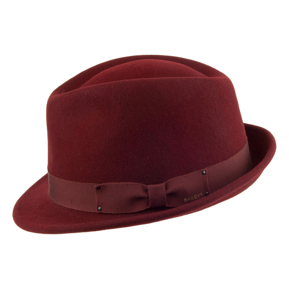 Bailey Wynn II Knautschbarer Trilby Hut - Oxblood