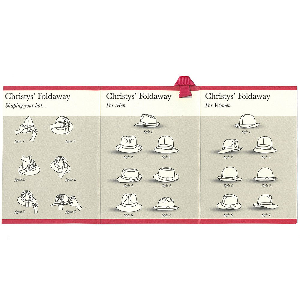 Christys Foldaway Fedora Hut aus Haarfilz - Schwarz