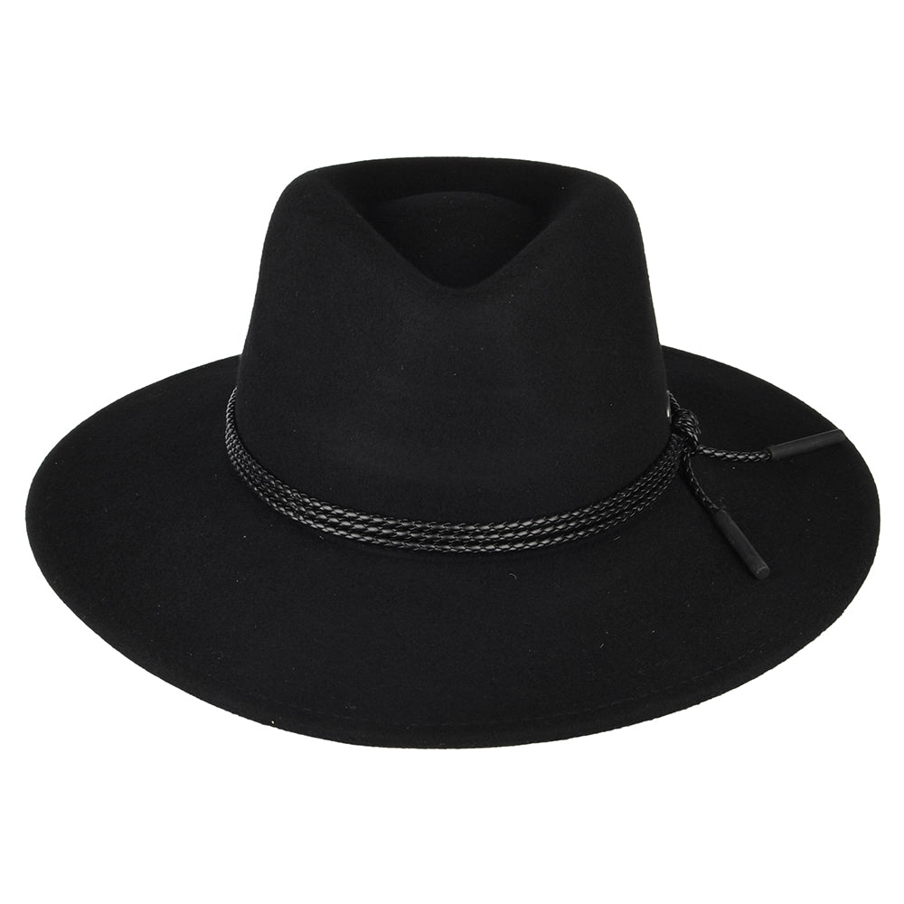 Bailey Piston Fedora Hut aus Wollfilz - Schwarz