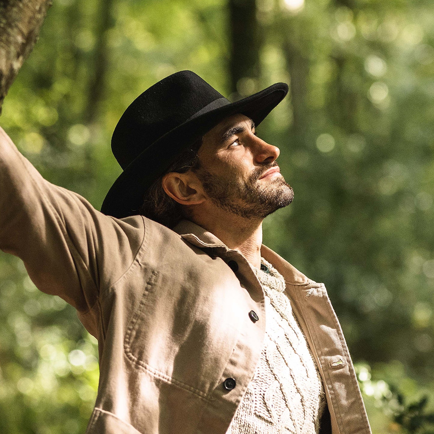 Jaxon & James The Author mit breiter Krempe Fedora Hut - Schwarz