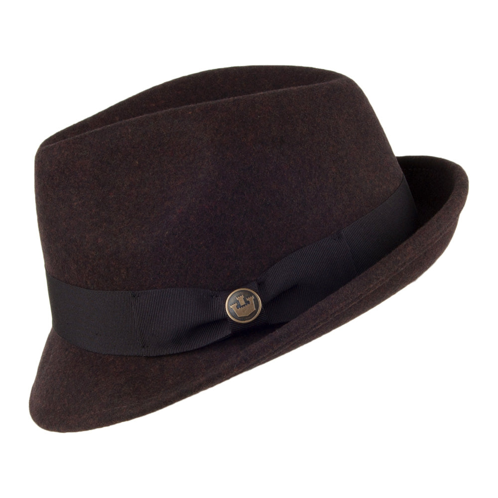 Goorin Brothers Good Boy Trilby Hut aus Wollfilz - Braun meliert